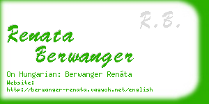 renata berwanger business card
